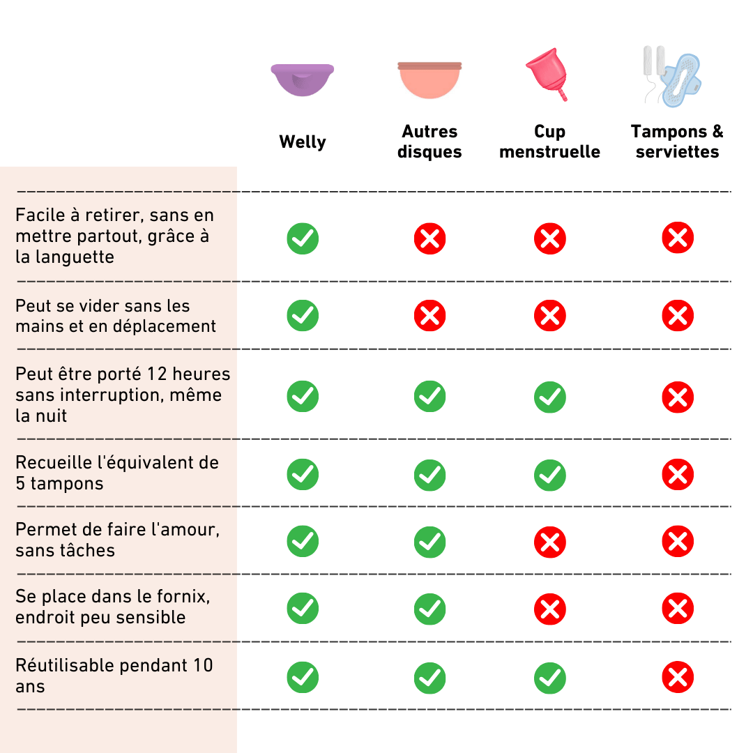 Disques Menstruels Réutilisables Welly - Welly